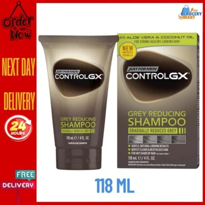 BRANDED Just For Men Control GX Grey Reducing Shampoo For Grey Hair, With Coconut Oil