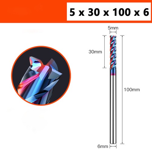 Ø1-20mm Carbide nACo Coated 4 Flute Router Bit HRC63 End Mill CNC Milling Cutter - Picture 39 of 49