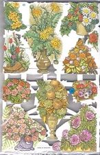 Vintage Lithograph  Paper Scraps FLOWER BOUQUETS printed in  England
