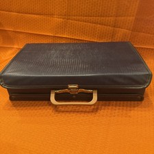 Vintage Cassette Tape Carrying Case Holds 24 Cassette Tapes Brown Faux Leather