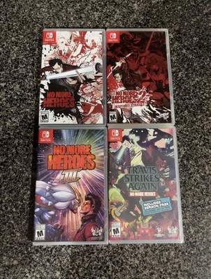 No More Heroes 1, 2, 3 & Travis Strikes Again Lot Of 4 Nintendo Switch Sealed