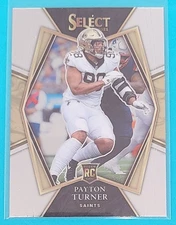 2021 Panini Select RC #188 Payton Turner New Orleans Saints FOOTBALL Card O7