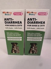 2 New Anti-Diarrhea for Dogs & Cats, Medication with Pectin and Kaolin (8 OZ)