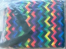 Showpro Nylon Sheep Mesh Butt Blanket Rainbow Chevron Medium 106-135 lbs
