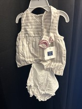 Janie and Jack 3-6 M Stripe Headband Bloomer Set Outfit I22