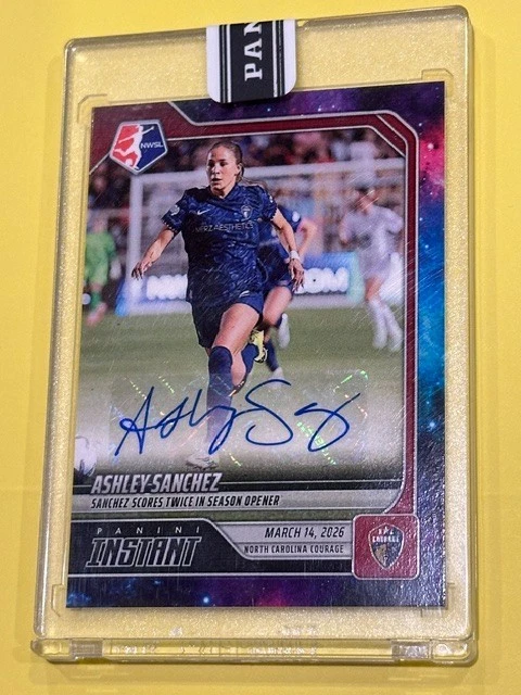 2026 Panini Instant NWSL Ashley Sanchez #5 1/1 Galaxy Auto Autograph NC Courage