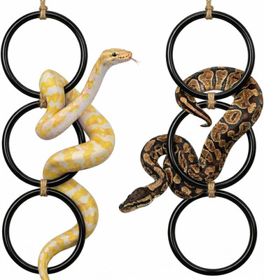 2PCS Snake Climbing Rings for Ball Python - Enrichment Toys for Corn Snake - Rep