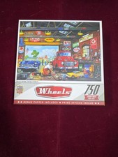 Master Pieces Wheels Wayne's Garage Jigsaw Puzzle 750 Pieces Complete