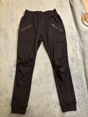 Balera Black Dance Leggings Pants Zipper Pockets Cotton Polyester Spandex SA