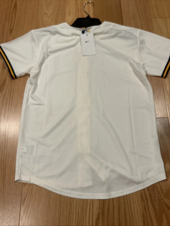 NIKE MLB MILWAUKEE BREWERS YOUTH WHITE HOME LIMITED Blank JERSEY Sz L NWT Boys - Image 4 of 4