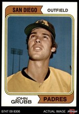 1974 Topps #32 Johnny Grubb Padres RC VARIATION ASR 8 - NM/MT