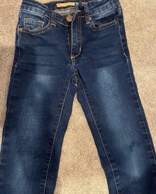 JOE'S Women's Blue Skinny Denim Jeans Solid 5-Pocket Frayed Hem Zip Button