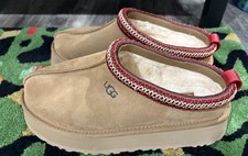 UGG Tazz II Women's Suede Slippers Embroidered Chestnut Sz 9 New Ladie  s Shoes