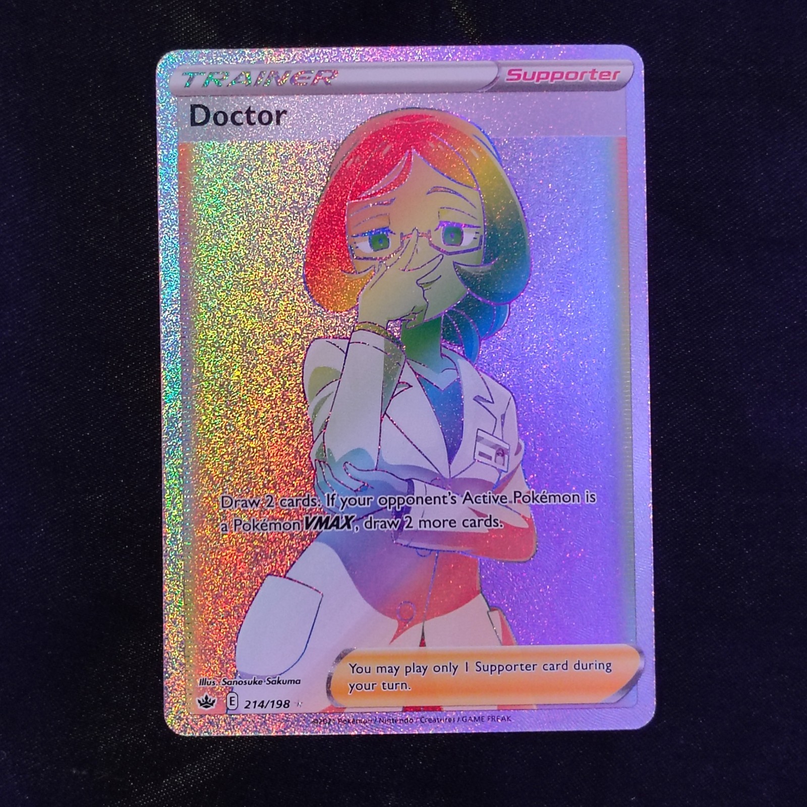 Pokemon TCG Doctor (Secret) 214/198 SWSH06: Chilling Reign Holo Mint