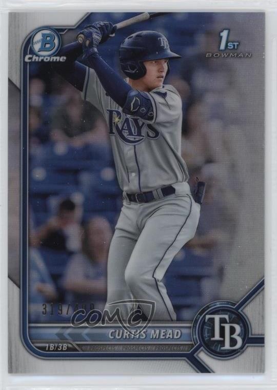 2022 Bowman Chrome Prospects Refractor 319/499 Curtis Mead #BCP-10 vc5