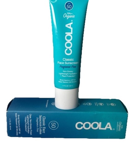 Coola Classic Daily Face Sunscreen Lotion SPF 50 1.7 oz - Fragrance Free Sealed - Picture 2 of 11