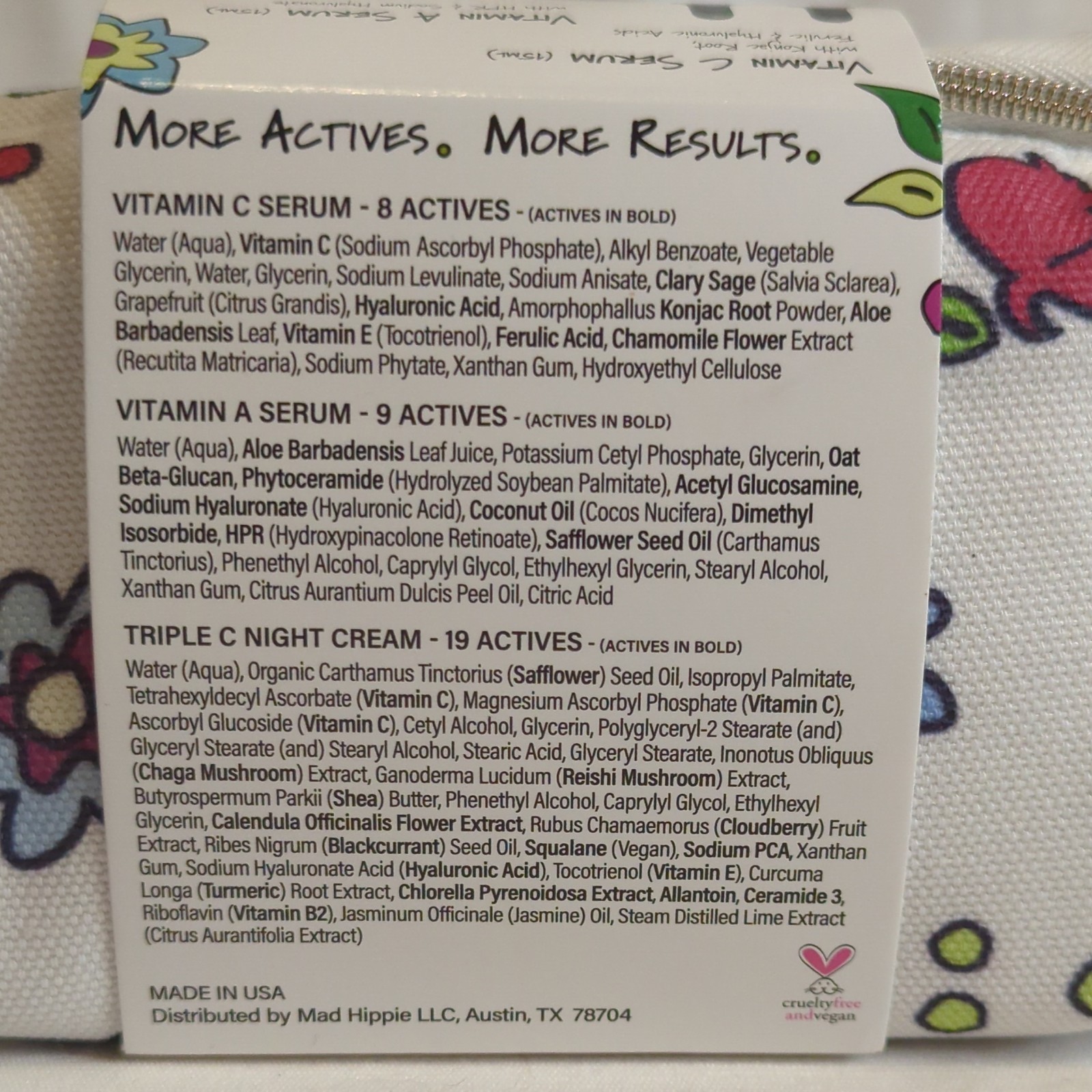 Mad Hippie Holiday Bag designed to brighten, hydrate, & rejuvenate the skin NWT