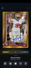 Topps NFL Collect Digital 2025 Alfred Collins RC Gold Signature /50 LEGENDARY