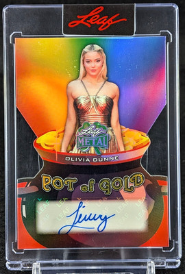 Olivia Dunne 2026 Leaf Metal St. Patrick's Day Auto Card /2 Livvy Paul Skenes GF