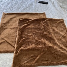 2-Cozy and Soft, Rust In Color, Faux Fur, 26x26 Pillow Covers.