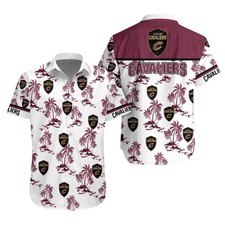 Cleveland Basketball Team Cavalierss Hawaiian Button Down Shirt Unisex Adults