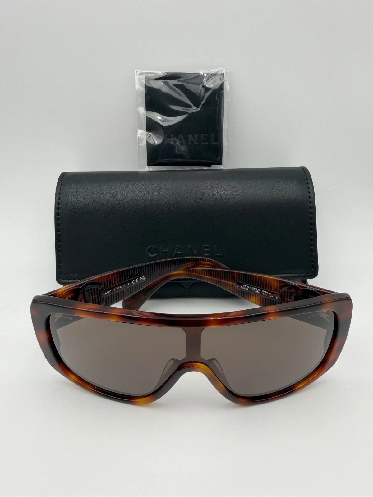 Chanel — Chanel Sunglasses New 5495 A 1295/3 Havana Gold Brown Shield