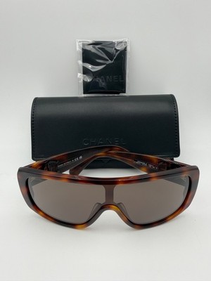 Chanel Sunglasses New 5495 A 1295/3 Havana Gold Brown Shield