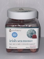 Youtheory Zero Sugar Irish Seamoss Gummies -60 Gummies Exp 07/27