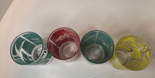 Vintage MCM Fred Press Birds Of Paradise Glasses Set Of 4 - Picture 8 of 8