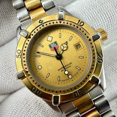 Tag Heuer 974.008F Professional Quartz 200m Two Tone Ladies Watch Auth