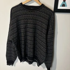 Vintage The Italian Sweater Company Abstract Pattern Sweater Size Large
