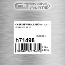 H71498 SWITCH/W KEYS fits CASE NEW HOLLAND (Surplus Open Box)