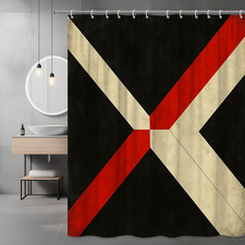 Stylish Black and Red Shower Curtain for Modern Bathrooms