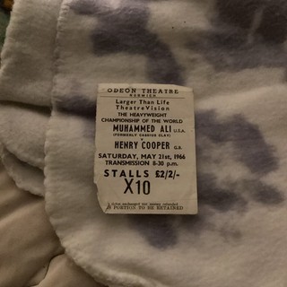1966 Muhammed Ali v Henry Cooper heavyweight championship at Norwich ticket.