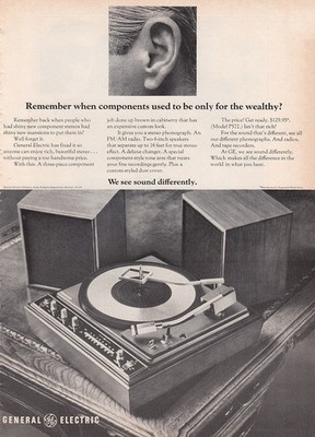 1969 General Electric: Components Used To Be Only for Wealthy Vintage Print Ad