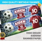 Football Birthday Banner Personalised Any Name Party Banners Girls Boys