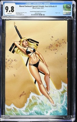 Marvel Swimsuit #1 J. Scott Campbell Magik Virgin C Variant CGC