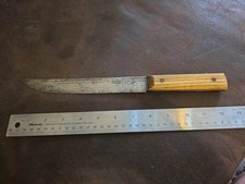 "Cuchillo de colección Forgecraft Hi Carbon Steel 8"" hoja mango de nogal rebanador cuchillo"