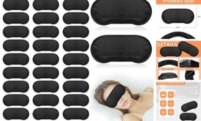 40 Pcs Eye Mask Sleep Masks Bulk Blindfolds for Team Building Black, 40 Pcs