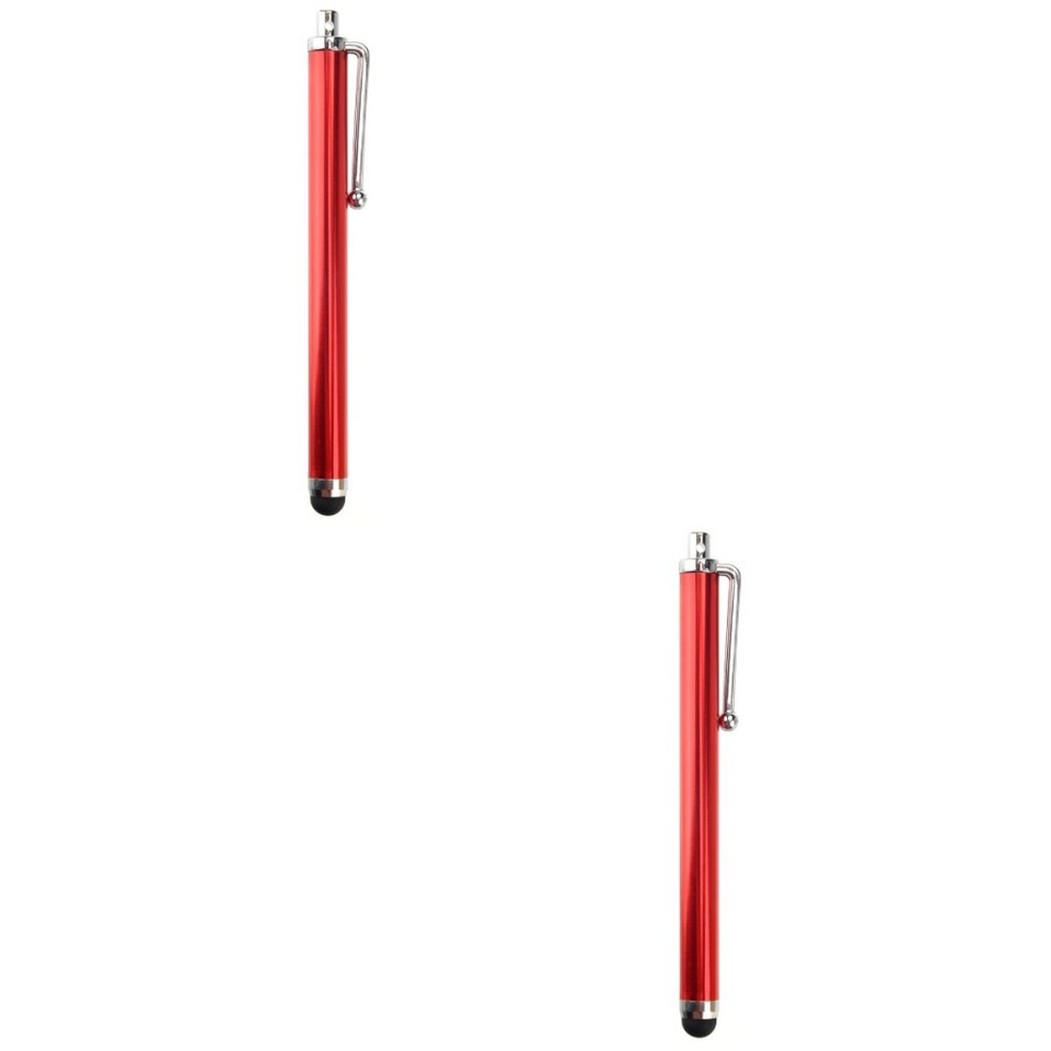 Set of 2 Mobile Phone Stylus Red for Touch Pen with Rubberized Tip ...
