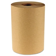 BOARDWALK 6252 Hardwound Paper Towels, 8" X 350', One-ply Kraft, 12 Rolls/carton