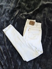 Vintage Levi's 501 XX Size 29x30 Levi  s Button Fly Made In USA Distressed White