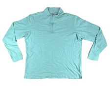 Peter Millar 1/4 Zip Long Sleeve Sage Green Pullover Sweater Size XL