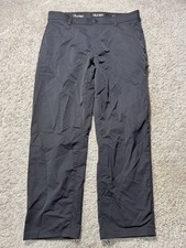 Hurley Jet Set Tech Pants Men's Sz 38x30 Black Mid Rise Pockets Stretch Straight