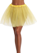 Tutu Skirt for Women Teens Adult Classic Elastic 3, 4, 5 Layered Tulle Petticoat
