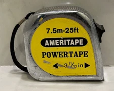 Ameritape Power Tape 7.5m 25 Foot Tape Measure (3 11/32 in) Free Shipping