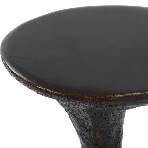 Uttermost 50188 Milan 12" Diameter Concrete Table - Bronze - Picture 3 of 6