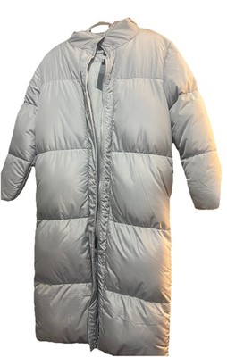 Threadbare Longline Hooded Puffer Coat  Size 12 Color Gray