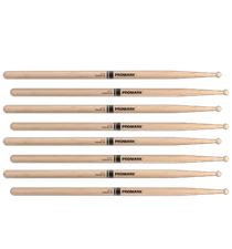 ProMark Finesse 5B Maple Drumsticks, Small Round Wood Tip, One Pair