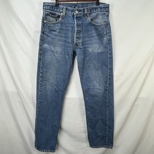 VINTAGE Y2K LEVIS 501 0115 BUTTON FLY DENIM JEANS SIZE 32X33 0500 MAY 2000